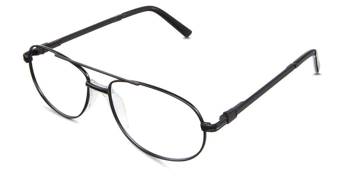 Dax eyeglasses in the woodsmoke variant - is a full-rimmed frame with a flat top bar.