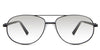 Dax black tinted Gradient glasses in the Woodsmoke variant - it's a metal aviator-shaped frame with a flat top bar and a clear built-in nose pad.