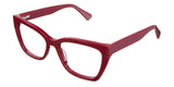 Deanna eyeglasses in the burgundy variant - have acetate built-in nose pads.