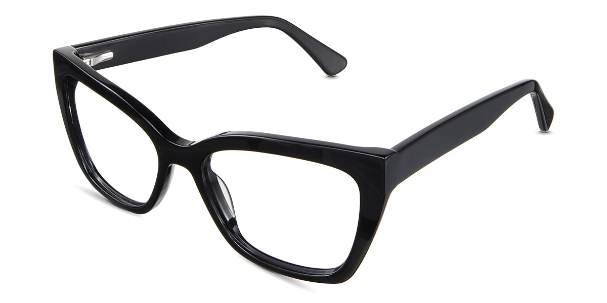 Deanna eyeglasses in the midnight variant - have a low nose bridge.
