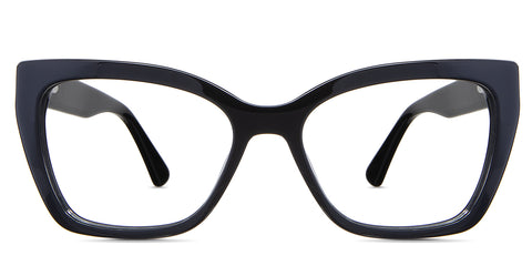 Deanna eyeglasses in the midnight variant - it's a cat-eye shape frame in color black.
