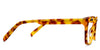 Delevan eyeglasses in the forsythia variant - it's a medium size frame with a standard length temple arm.