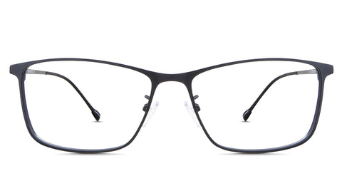 Delphi eyeglasses in the raven variant - is a slim, black metal frame.