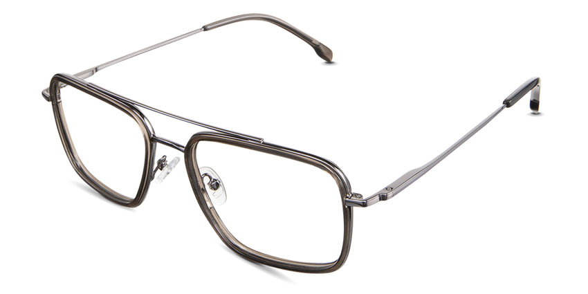 Dendro Eyeglasses in cassian variant - it's an aviator shaped frame with adjustable nosepads