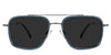 Dendro black tinted Standard Solid sunglasses in Noir variant - full rimmed frame and have clear silicone adjustable nose pads.