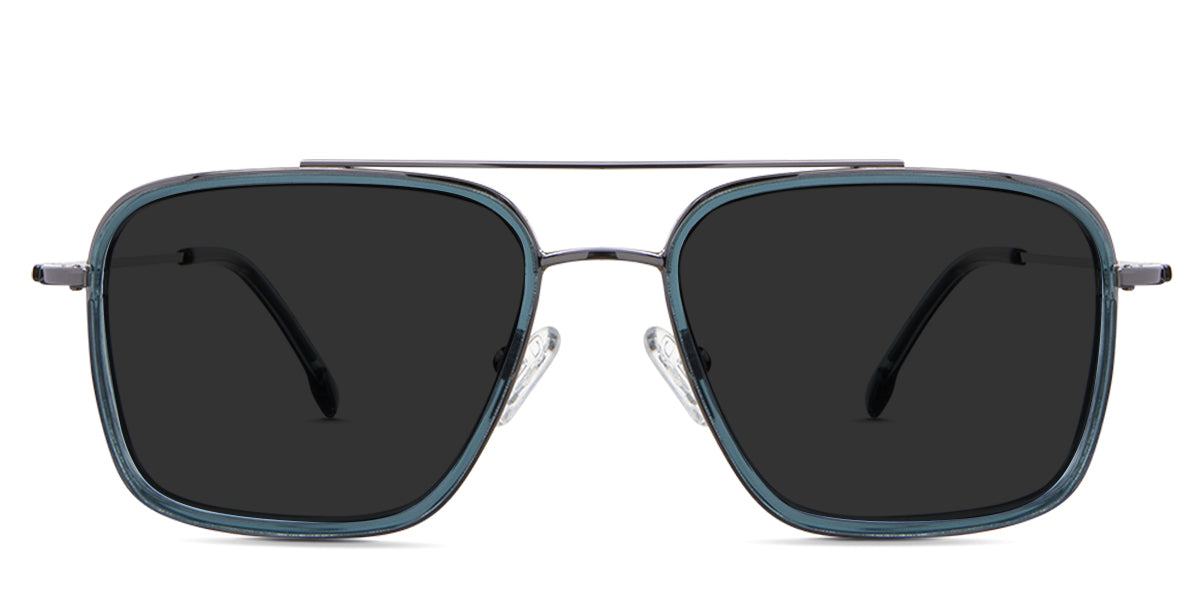 Dendro Gray Polarized glasses in Noir variant - full rimmed frame and have clear silicone adjustable nose pads.