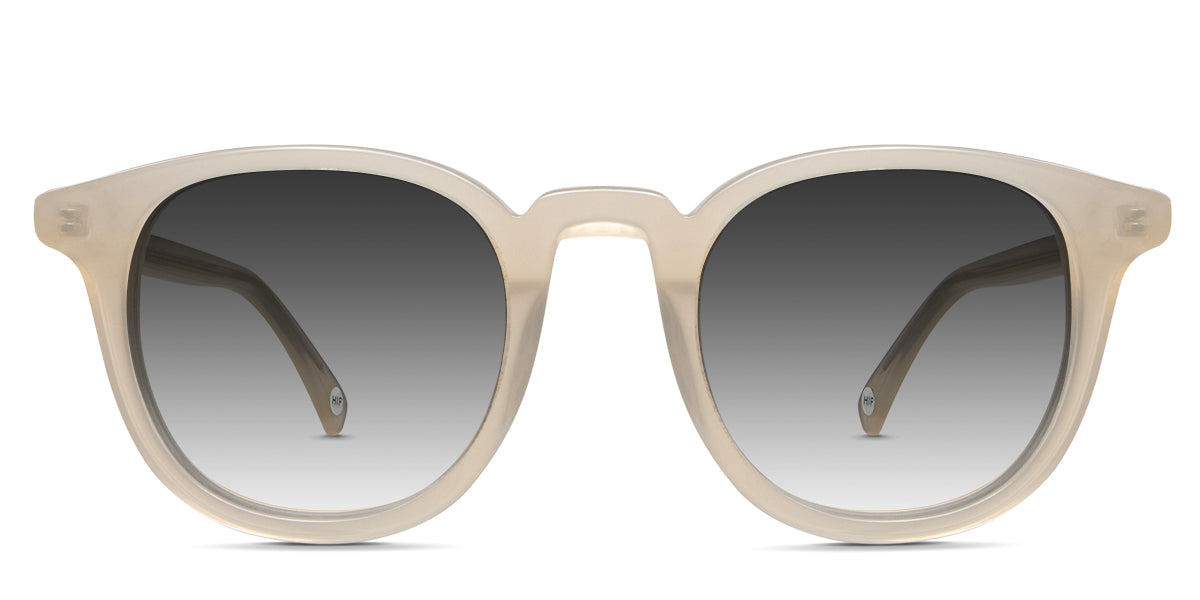 Dep black tinted Gradient sunglasses in the sand variant are transparent frames with slim temples.
