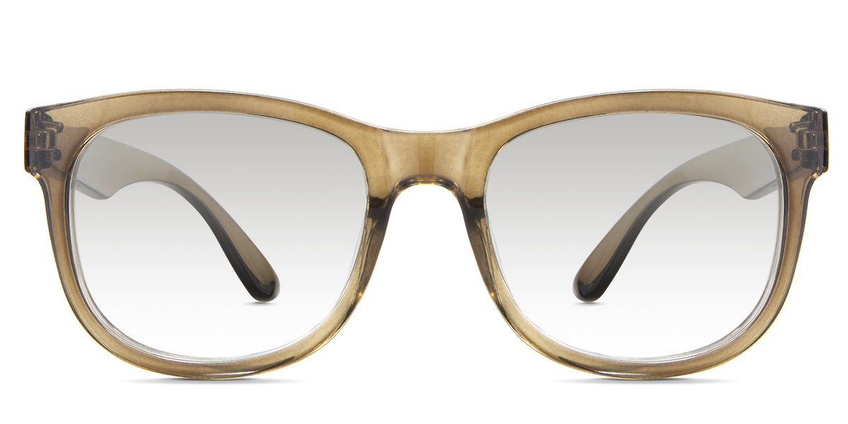Devon black tinted Gradient in the Khaki variant - it's a square frame with a U-shaped nose bridge and a broad temple.