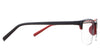 Dillon Eyeglasses in the garnet variant - is a rectangular frame with a built-in nose pad.