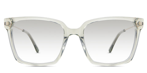 Dita black tinted Gradient sunglasses in the olive variant - is a transparent acetate rim with a metal arm.