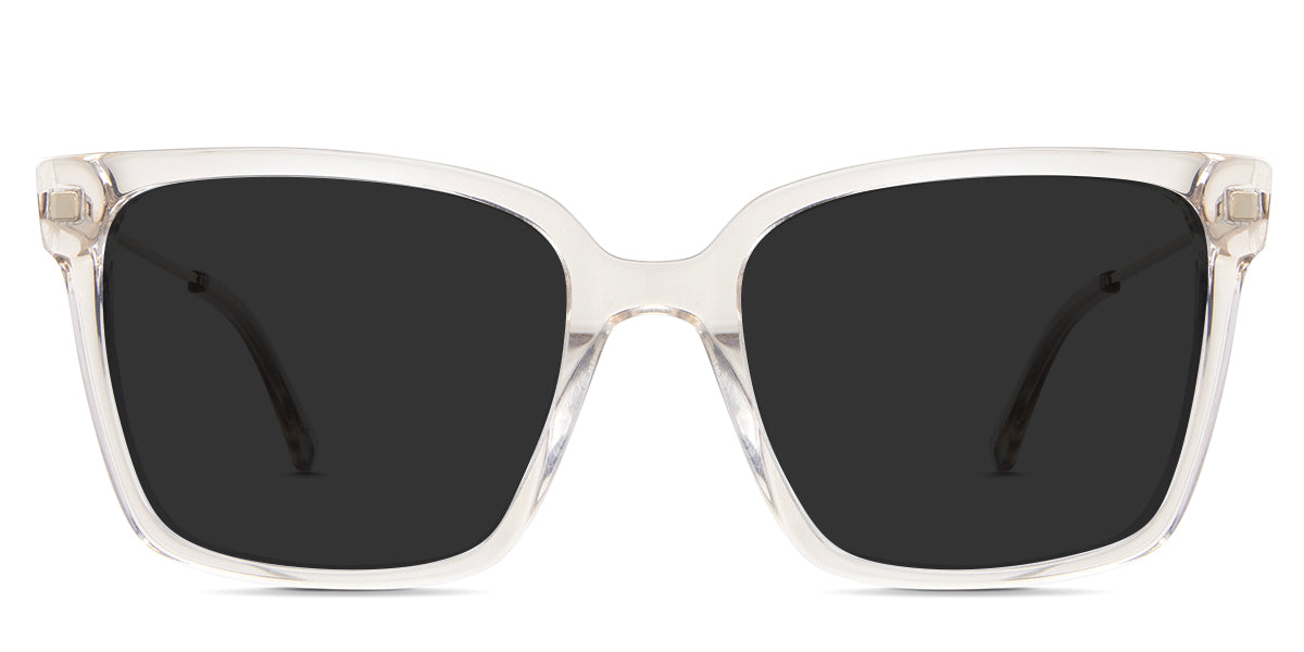 Dita Gray Polarized in the pyrite variant - is a square frame with a combination of metal and acetate.