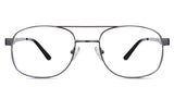 Dixon Eyeglasses in the ebony variant - have a full-rimmed metal frame in color gunmetal.