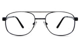 Dixon Eyeglasses in the gilded variant - it's an oval frame in black color.