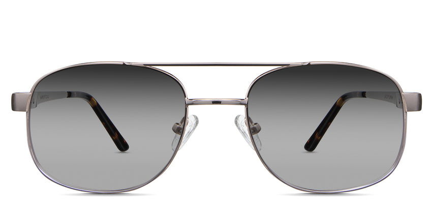 Dixon Black Sunglasses Gradient in the Luna variant - have a wide oval shape viewing lens and a clear silicon adjustable nose pad
