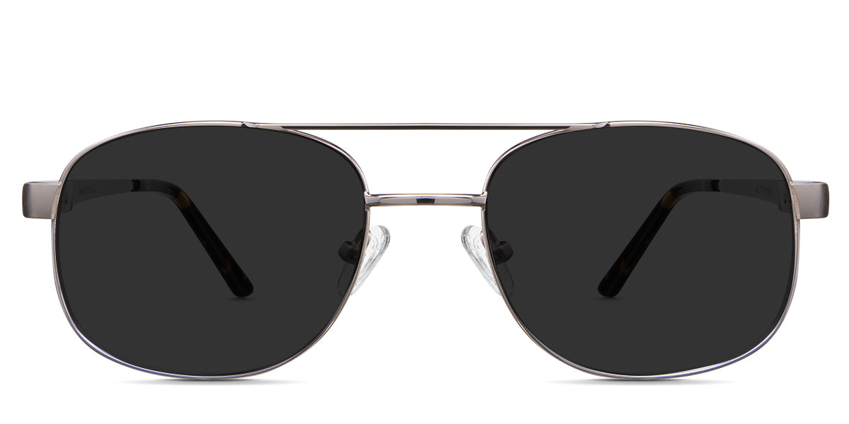 Dixon Black Sunglasses Standard Solid in the Luna variant - have a wide oval shape viewing lens and a clear silicon adjustable nose pad.