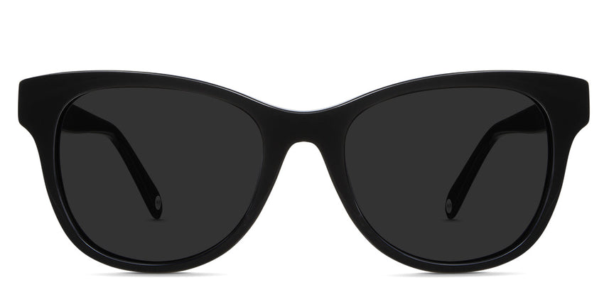 Dumo Gray Polarized in midnight variant - it's a square thin full-rimmed frame with a regular thick temple.