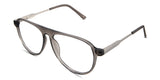 Ebon Eyeglasses in glaucous variant - have a built-in nose pads with 15mm nose bridge 