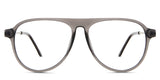 Ebon Eyeglasses in glaucous variant - it's a clear acetate frame in grey color 