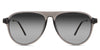 Ebon black tinted Gradient sunglasses in Glaucous variant - it's a clear acetate frame in grey color and have a built-in nose pads with 15mm nose bridge 