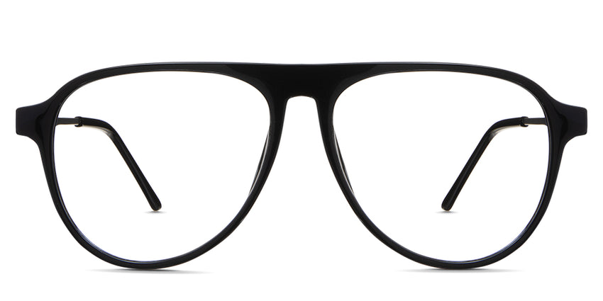 Ebon Eyeglasses in midnight variant - it's a black full rimmed frame.