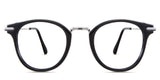 Eden eyeglasses in the geese variant -  it's a full-rimmed frame in black and silver colors.
