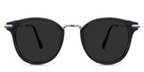 Eden black tinted Standard Solid sunglasses in the Geese variant - it's a full-rimmed metal rim and acetate frame with acetate built-in nose pads.