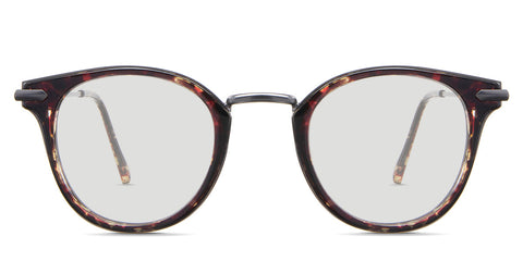 Eden black tinted Standard Solid glasses in the Roastery variant - it's a round frame with a metal nose bridge and a slim arm.