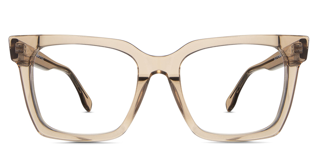 Edna acetate frame in tortilla variant - it's a square transparent frame with pale color best seller New Releases Latest