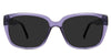 Elaina Gray Polarized in the alliums variant - is a medium to wide full-rimmed acetate frame with broad pattered temples.