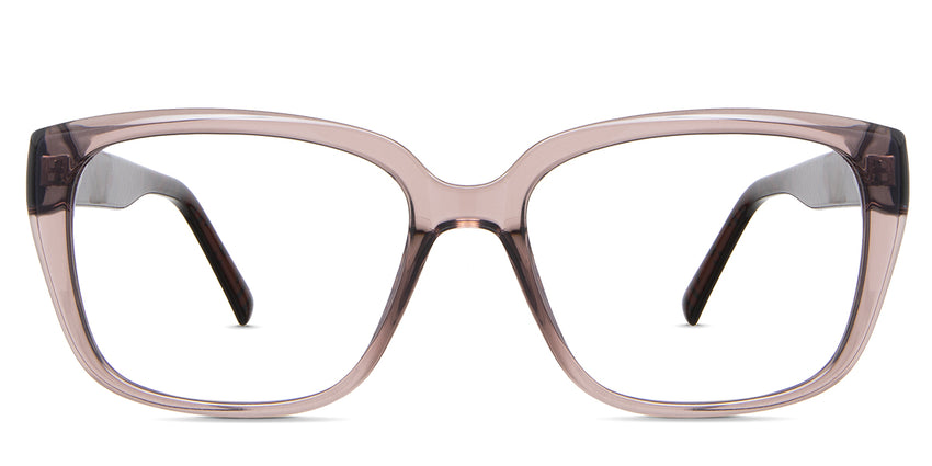 Elaina eyeglasses in the cocoa variant - are rectangular frames in brown.