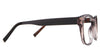 Elaina eyeglasses in the cocoa variant - have a 145mm temple arm length.