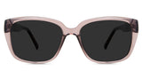 Elaina Gray Polarized in the cocoa variant - are rectangular frames with a U-shaped nose bridge and a 145mm temple arm length.