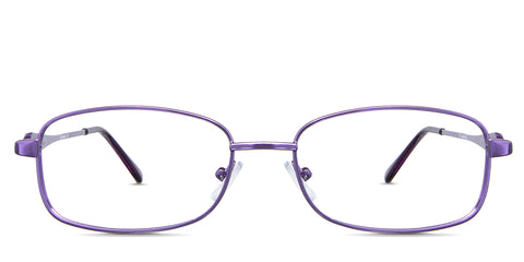 Elie Eyeglasses in the eggplant - are metal frames in purple.