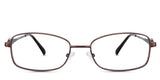 Elie Eyeglasses in the fudge - are oval frames in brown.