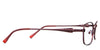 Elie eyeglasses in the burgundy variant - have silicone adjustable nose pads.