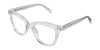 Elise eyeglasses in the crystal variant - have built-in nose pads.