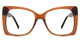 Ella eyeglasses in the  axinite variant - it's a full-rimmed frame in brown color.