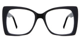 Ella eyeglasses in the licorice variant - an acetate frame in solid black color.