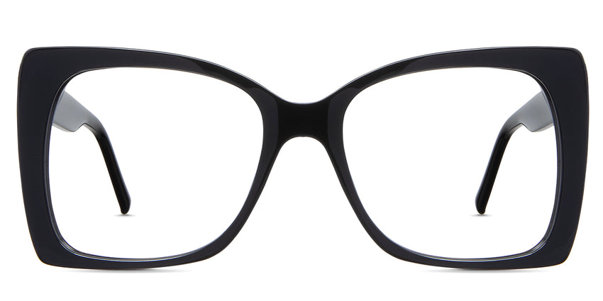 Ella eyeglasses in the licorice variant - an acetate frame in solid black color.