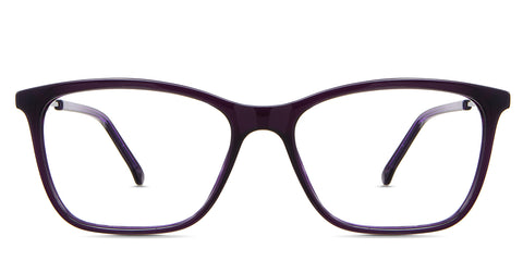 Elle eyeglasses in the amethyst variant - it's a rectangular frame in color violet.
