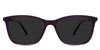 Elle Gray Polarized in the amethyst variant - it's a rectangular frame with an acetate rim and a metal temple.