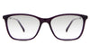 Elle black tinted Gradient glasses in the amethyst variant - it's a rectangular frame with an acetate rim and a metal temple.