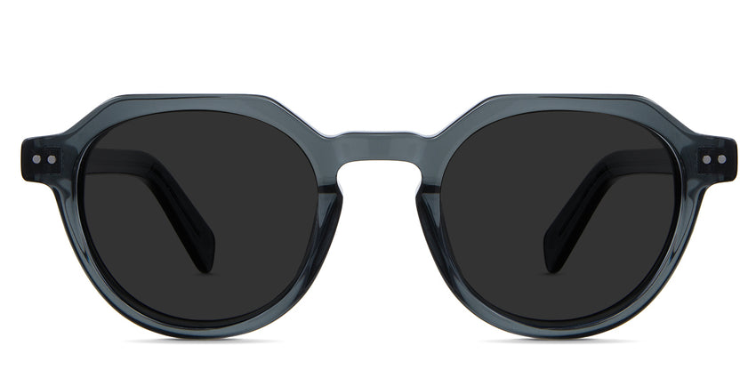 Ellis black Sunglasses Standard Solid in granite variant - is an acetate frame with extended end piece. It has a keyhole shaped nose bridge and the temple arms are 145mm length with visible wire core