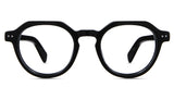 Ellis Eyeglasses in midnight variant - it's a narrow black acetate frame with 48mm width 