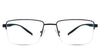 Elm Eyeglasses in the cemani variant - is a rectangular frame in black.