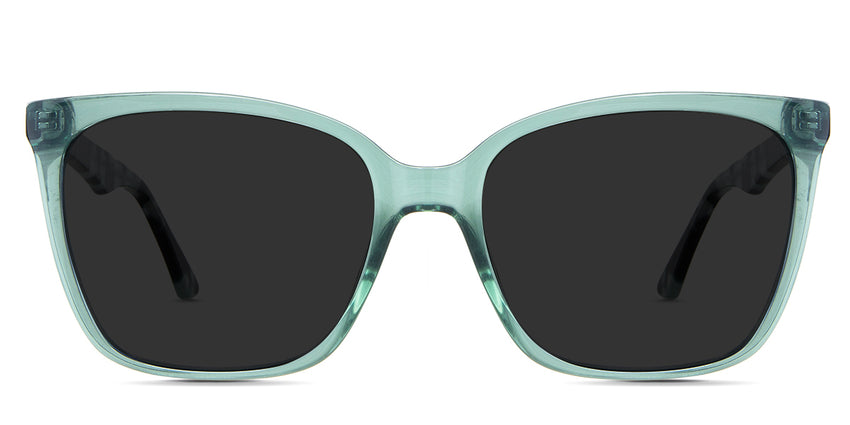 Elona gray Polarized in the Hunter variant - it's a full-rimmed frame with built-in nose pads and a visible wire core.