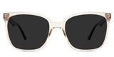 Elona gray Polarized in the Pinecone variant - it's a square frame with a narrow-width nose bridge.