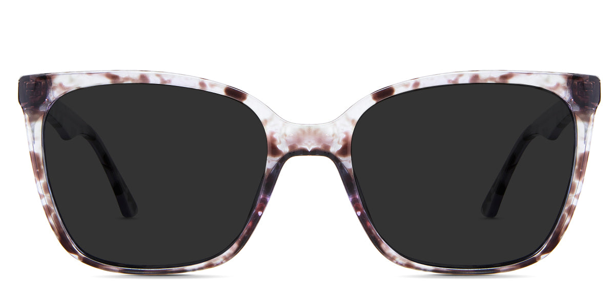 Elona gray Polarized in the Violet variant - it's an acetate frame with a U-shaped nose bridge and medium-thick temples