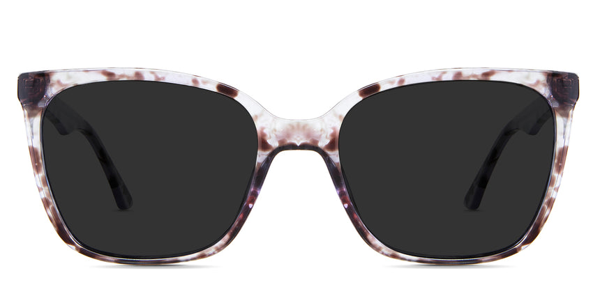 Elona gray Polarized in the Violet variant - it's an acetate frame with a U-shaped nose bridge and medium-thick temples
