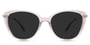 Elora Gray Polarized in morganite variant - is a combination of round and cat eye frame shapes.